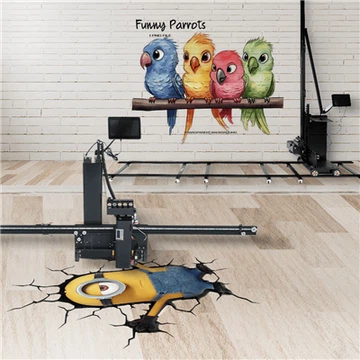 Vertical 3D UV Wall Mural Art and Floor Printer To Start A Printing Business